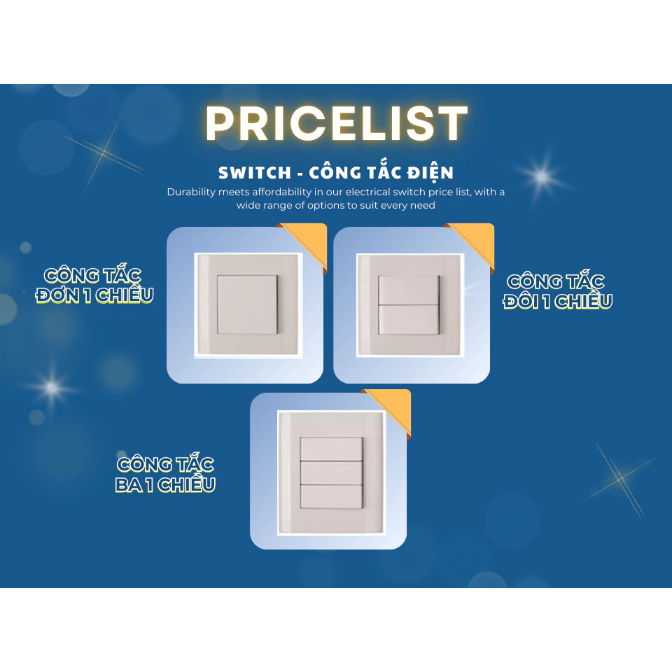 Công Tắc Điện Dosel Hàn Quốc 1 Chiều – 1/2/3 Gang