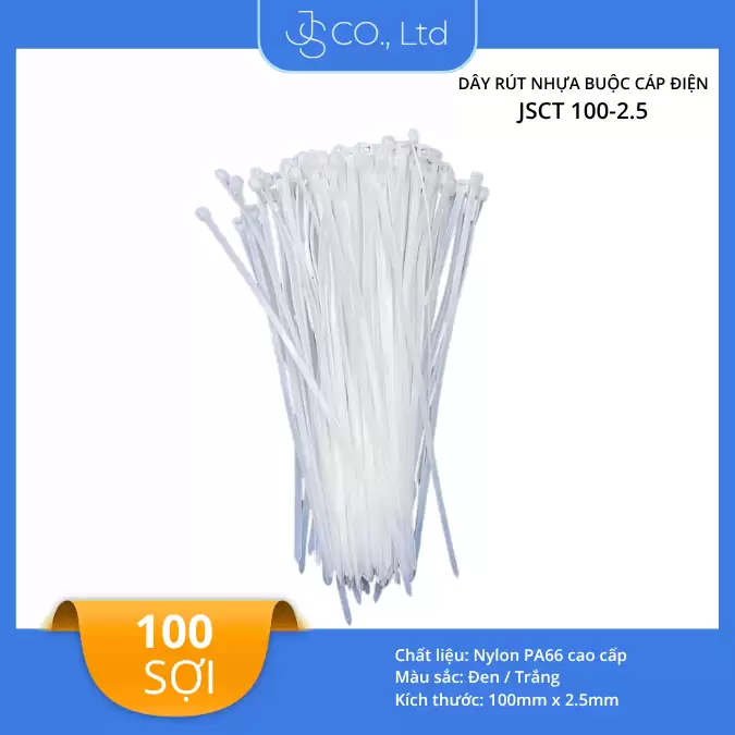 Dây rút nhựa buộc cáp điện 10cm
