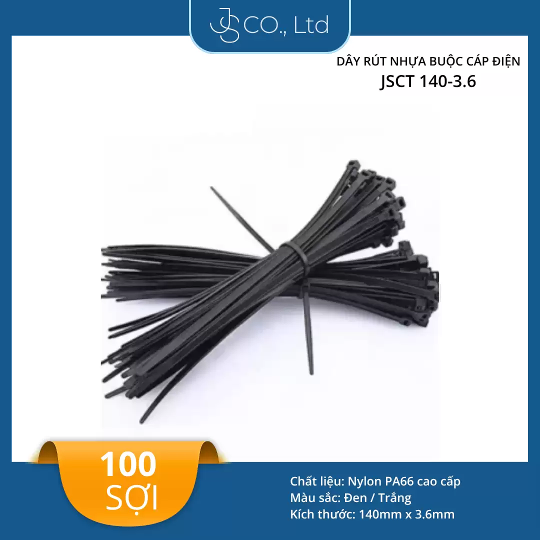 Dây rút nhựa buộc cáp điện 14cm