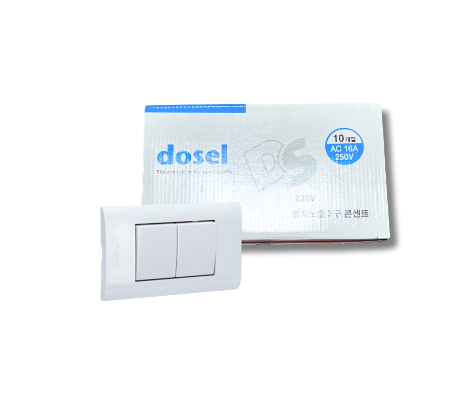 Công tắc điện Dosel Hàn Quốc 1 chiều 2 phím 4 Công tắc điện Dosel Hàn Quốc 1 chiều 1 phím