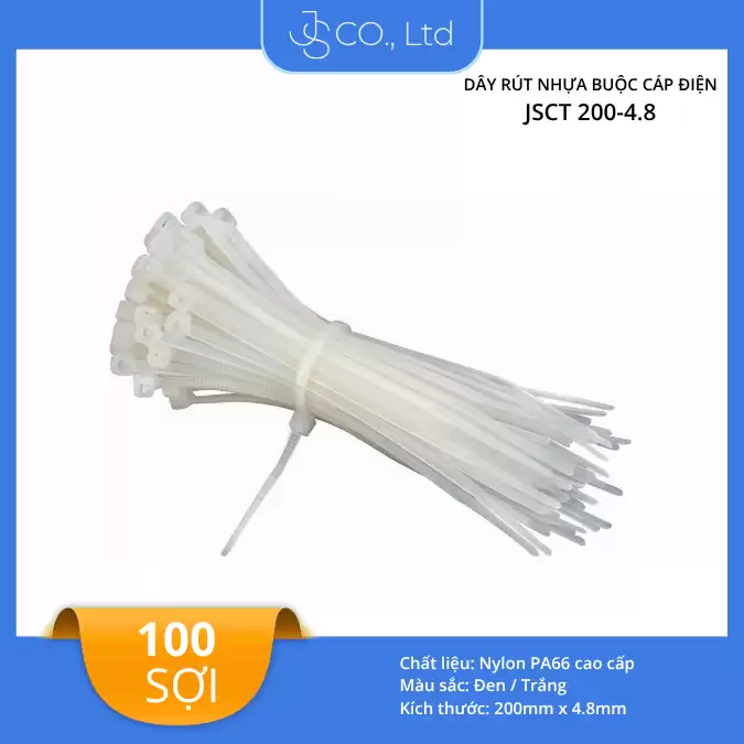 Dây rút nhựa buộc cáp điện 20cm