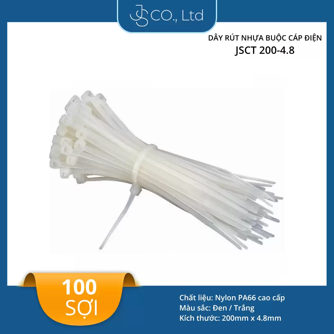 Dây rút nhựa buộc cáp điện 20cm