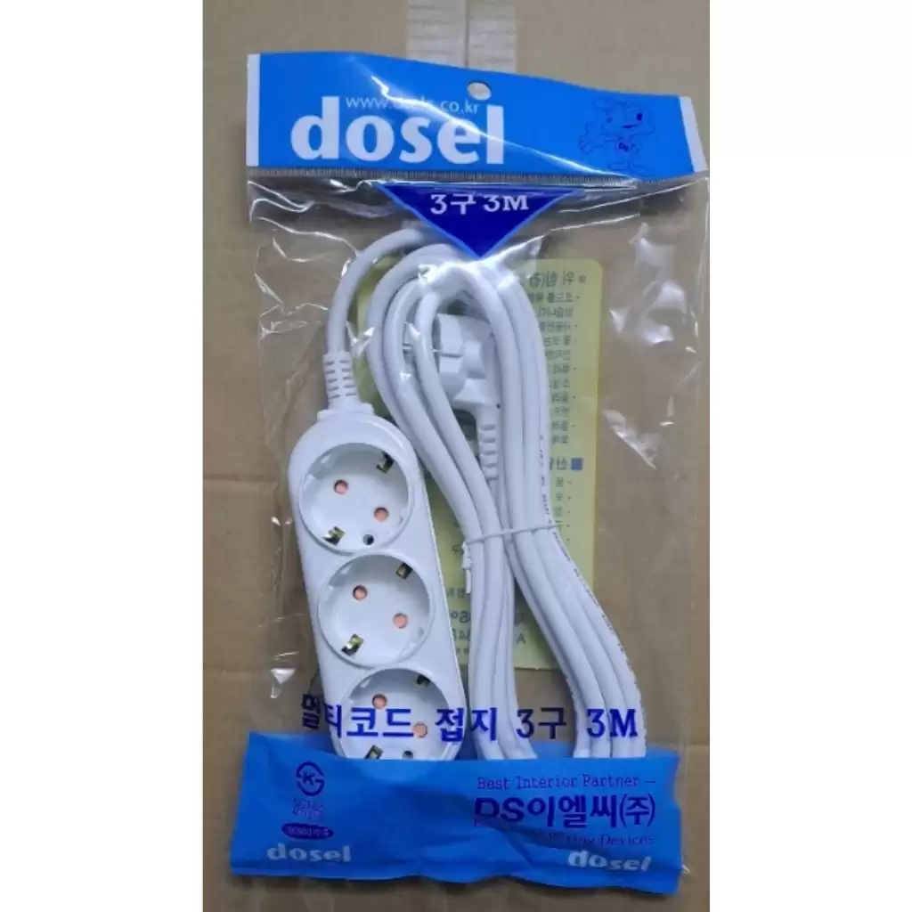 Ổ cắm điện Dosel 3 lỗ DM2212 10 Ổ cắm điện Dosel 3 lỗ Hàn Quốc