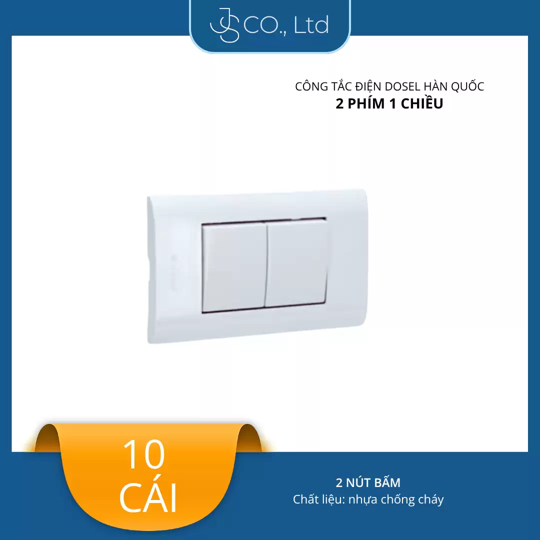 Công tắc điện Dosel Hàn Quốc 1 chiều 2 phím