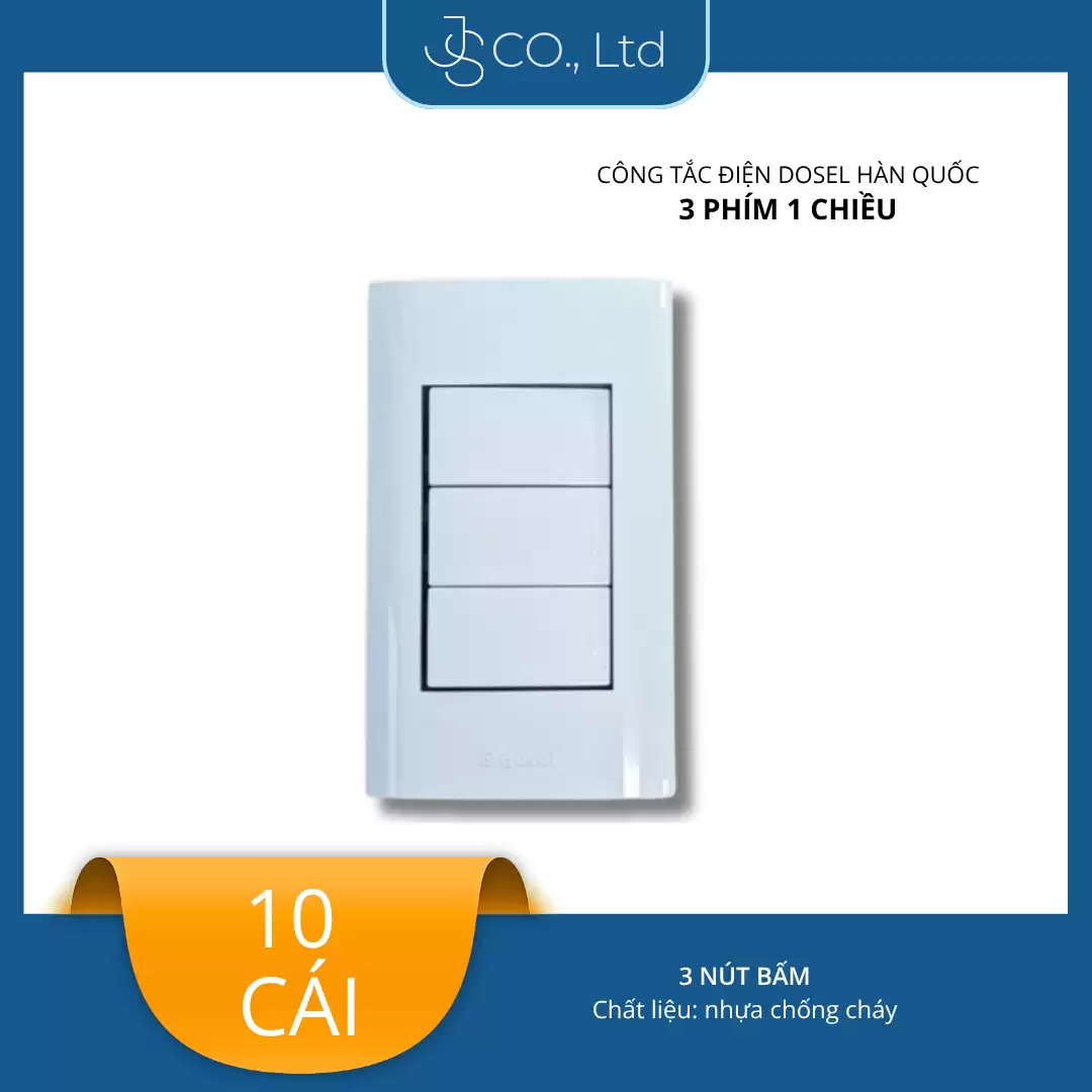 Công tắc điện Dosel Hàn Quốc 1 chiều 3 phím