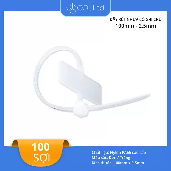 Dây rút nhựa có ghi chú 100 x 2.5mm