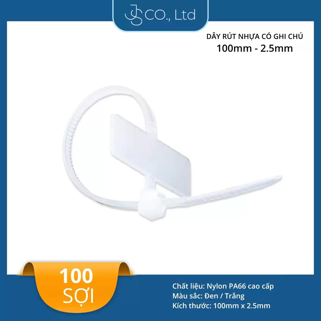 Dây rút nhựa có ghi chú 100 x 2.5mm