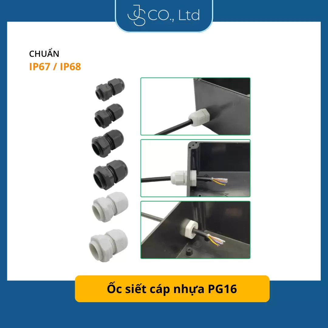 Ốc siết cáp nhựa PG 10 cái