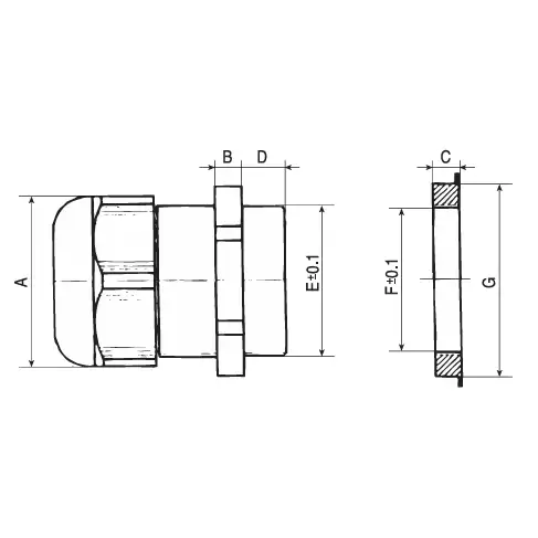 Ốc siết cáp nhựa PG loại lớn 5 Ốc siết cáp nhựa PG loại lớn