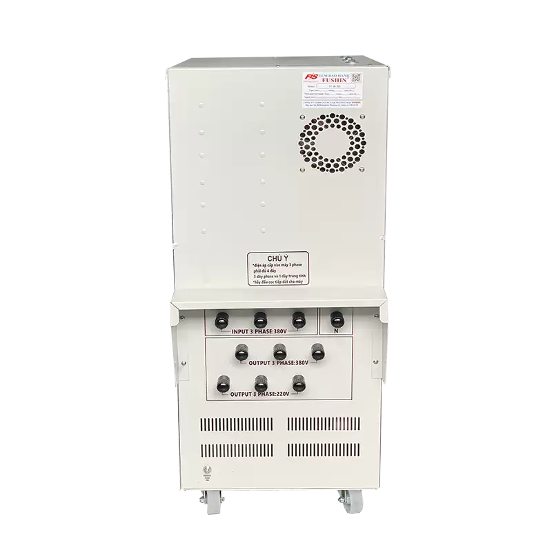 Ổn áp 3 pha 40KVA Fushin dải 260V-420V Fushin 7 Ổn áp 3 pha 40KVA Fushin dải 260V-420V Fushin