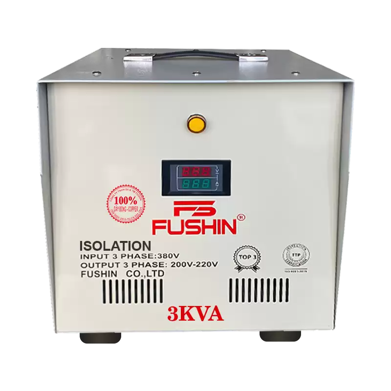 Biến áp 3 pha cách ly 380V/220V 3KVA - Dây Đồng 3 Biến áp 3 pha cách ly 380V/220V 3KVA – Dây Đồng