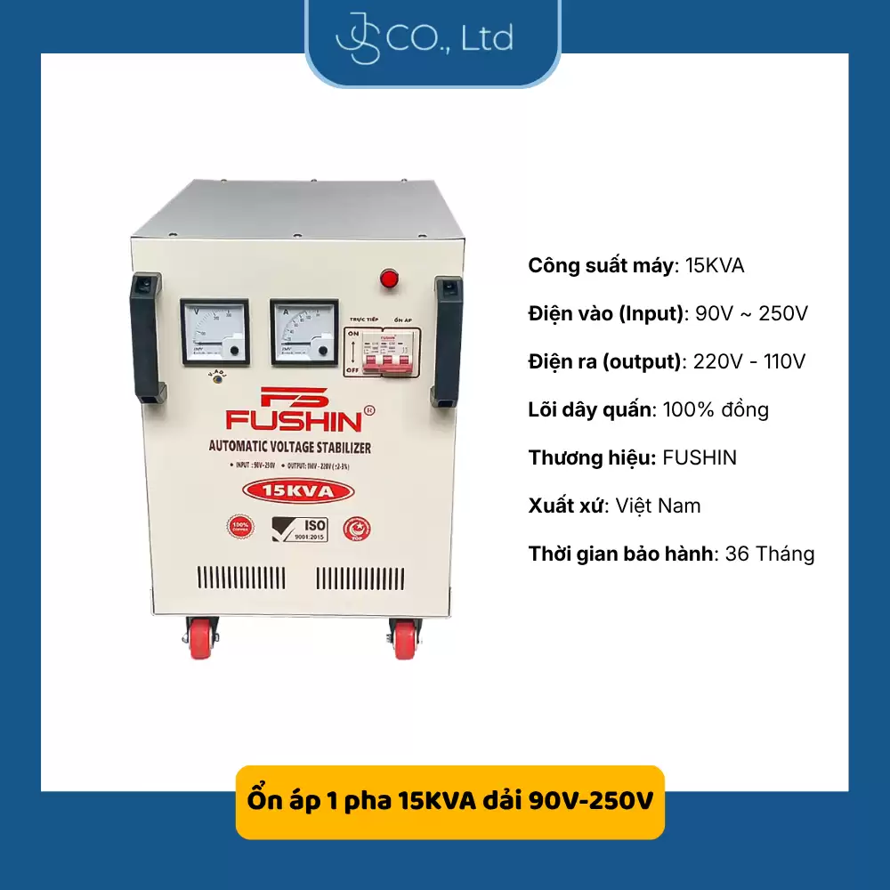Ổn áp 15KVA – Dải 90V-250V