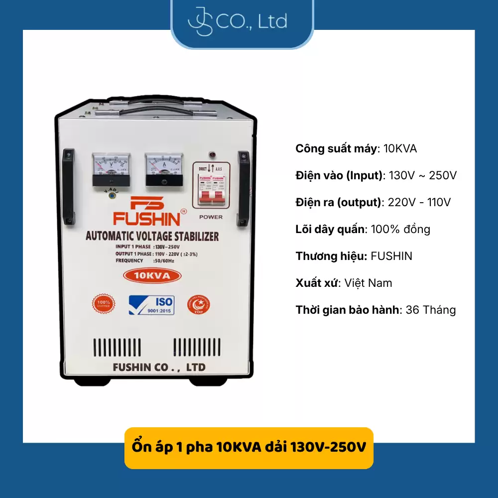 Ổn áp 1 pha 10KVA ( Dải 130V-250V)