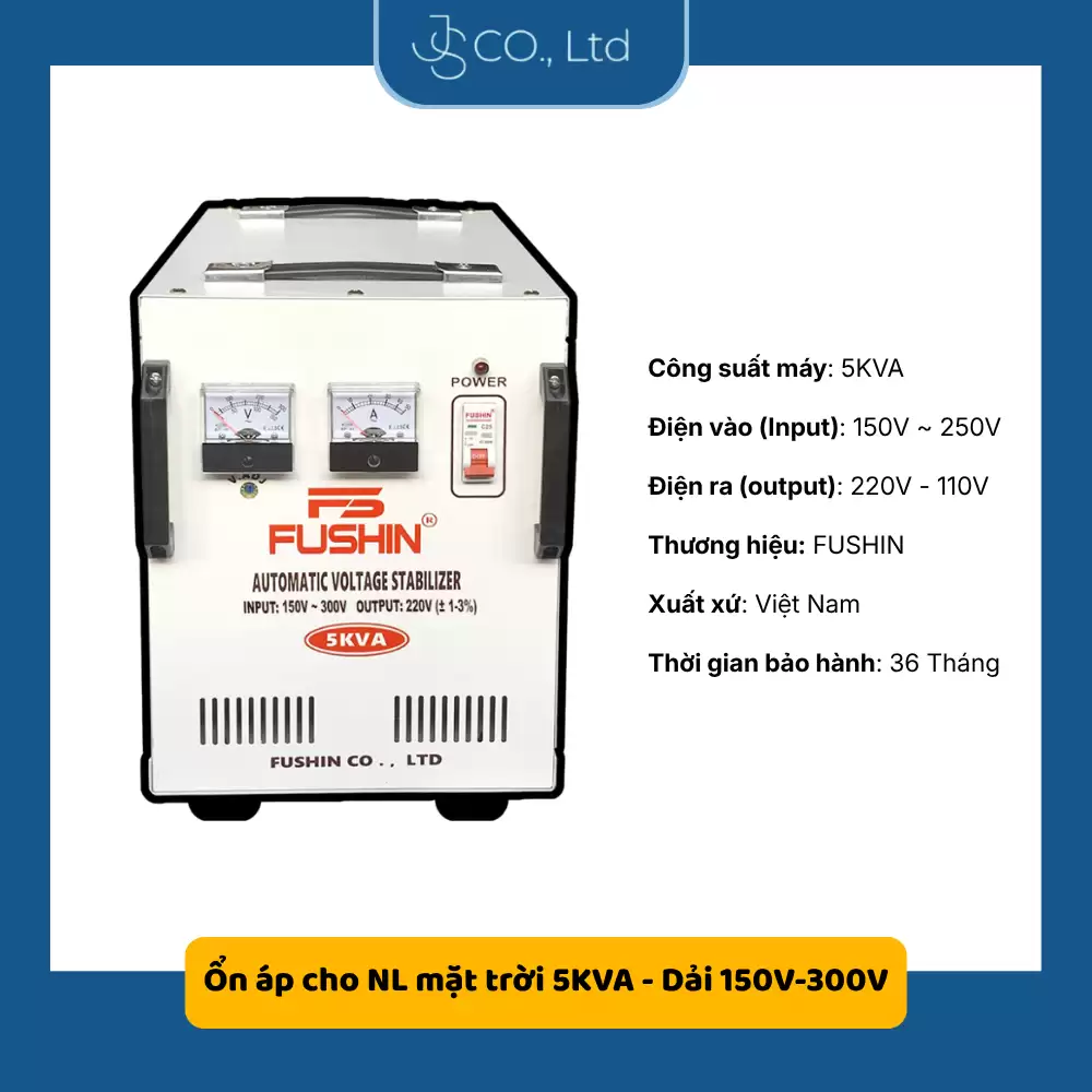 Ổn áp cho NL mặt trời 5KVA – Dải 150V-300V