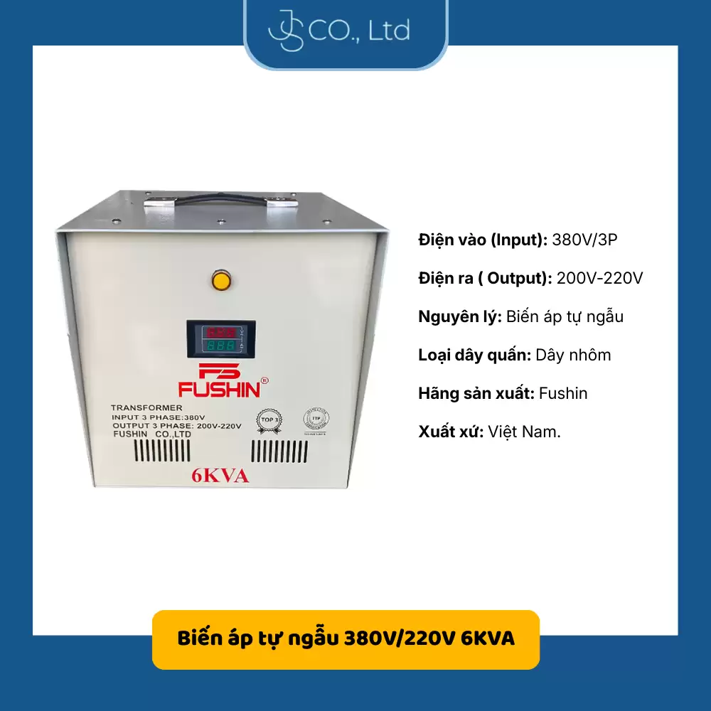 Biến áp tự ngẫu 380V/220V 6KVA-Thông Dụng