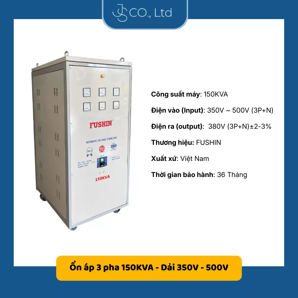 Ổn áp 3 pha cho năng lượng mặt trời 120KVA-Dải 350V-500V