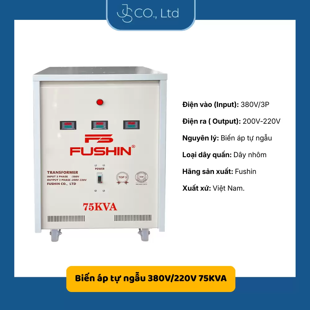 Biến áp tự ngẫu 380V/220V 75KVA-Thông Dụng