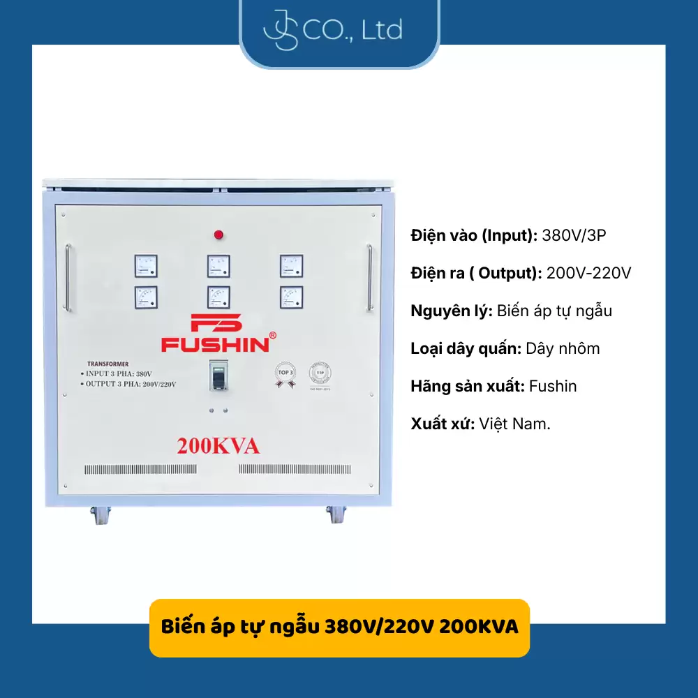 Biến áp tự ngẫu 380V/220V 200KVA-Thông Dụng