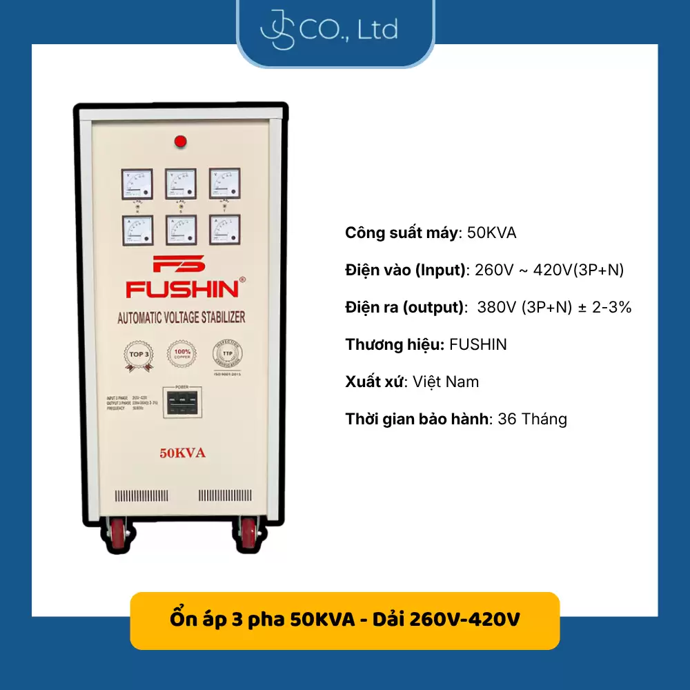 Ổn áp 3 pha 45KVA Fushin dải 260V-420V Fushin