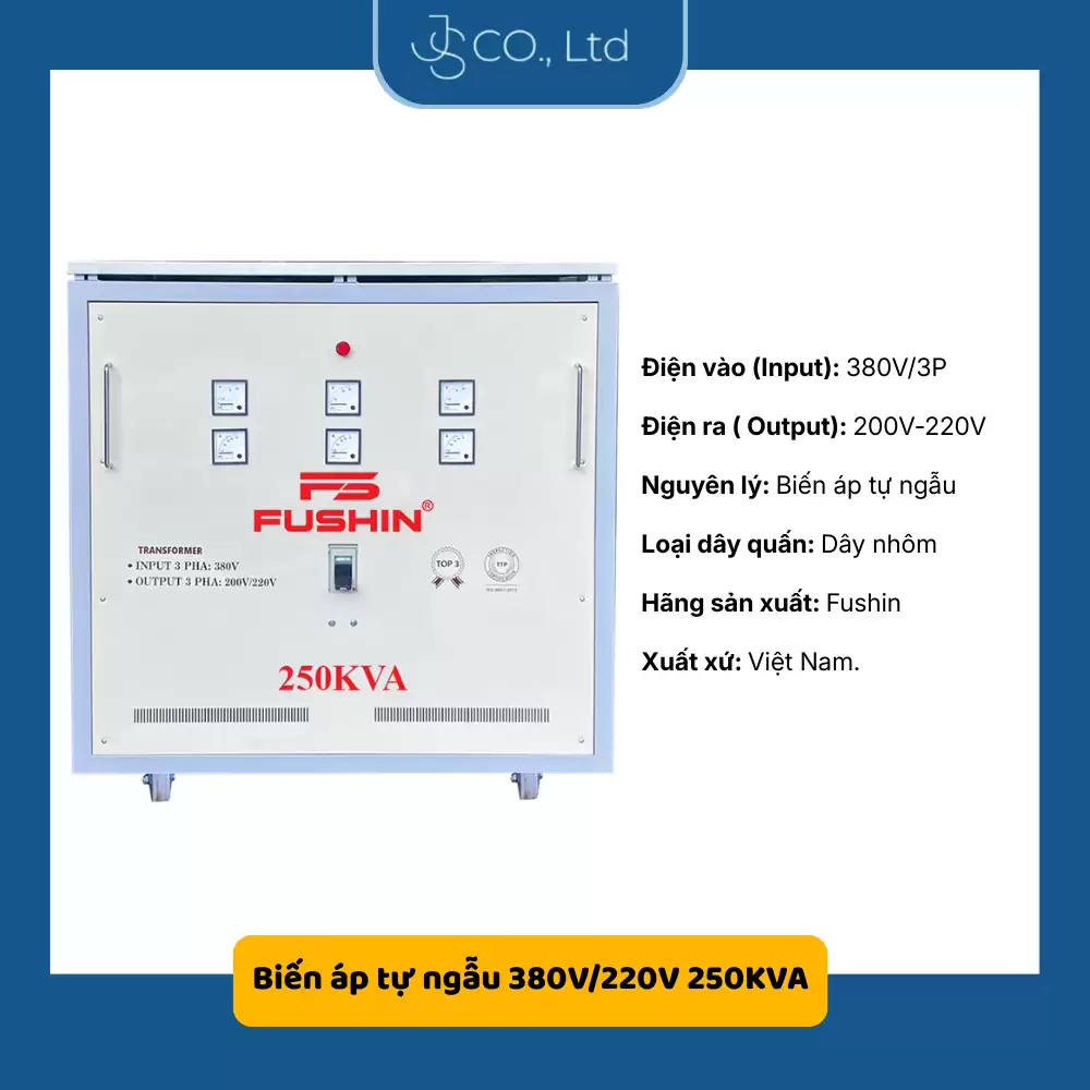 Biến áp tự ngẫu 380V/220V 250KVA-Thông Dụng