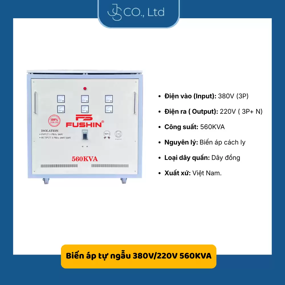 Biến áp 3 pha cách ly 380V/220V 400KVA – Dây Đồng (Sao chép)