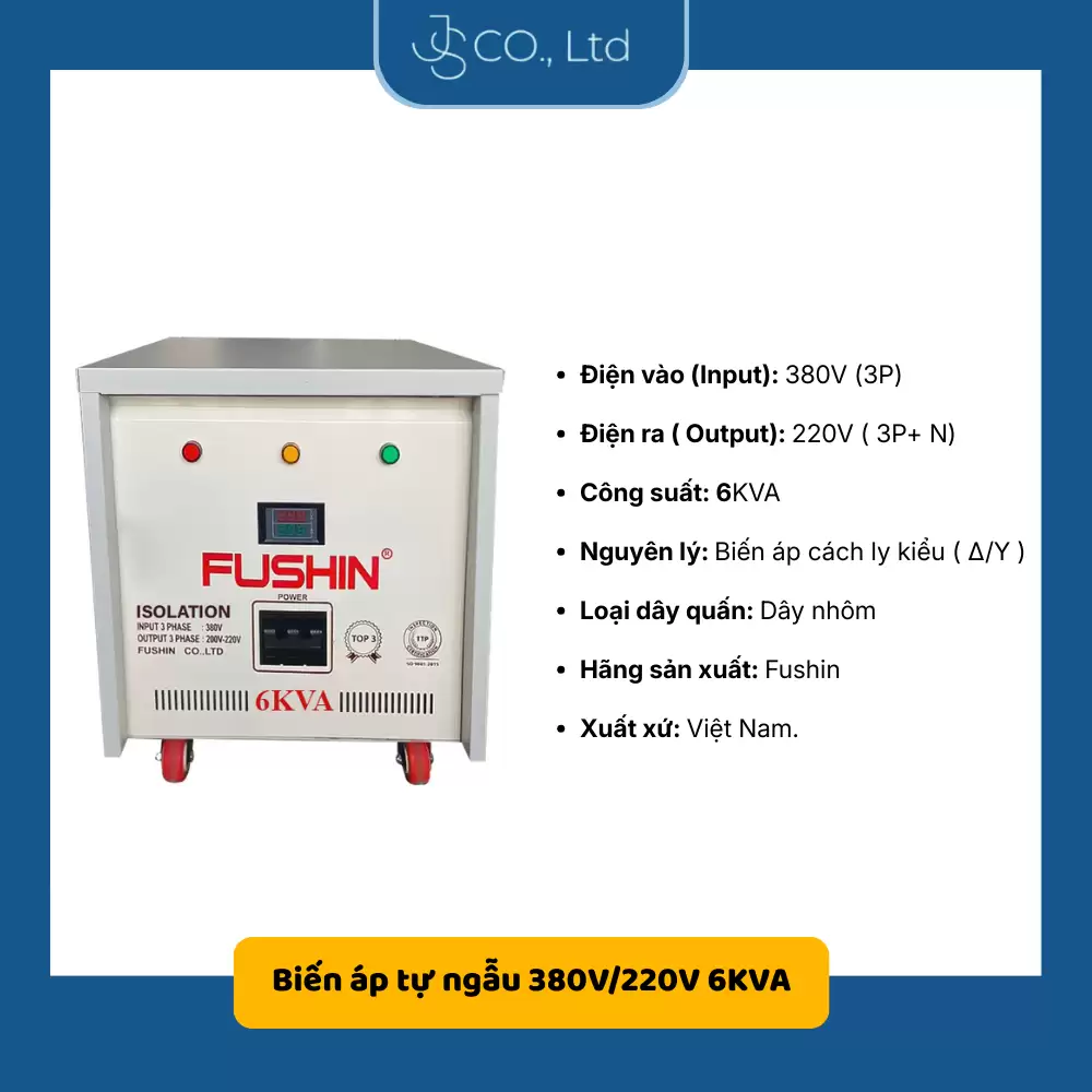 Biến áp 3 pha cách ly 380V/220V-3KVA