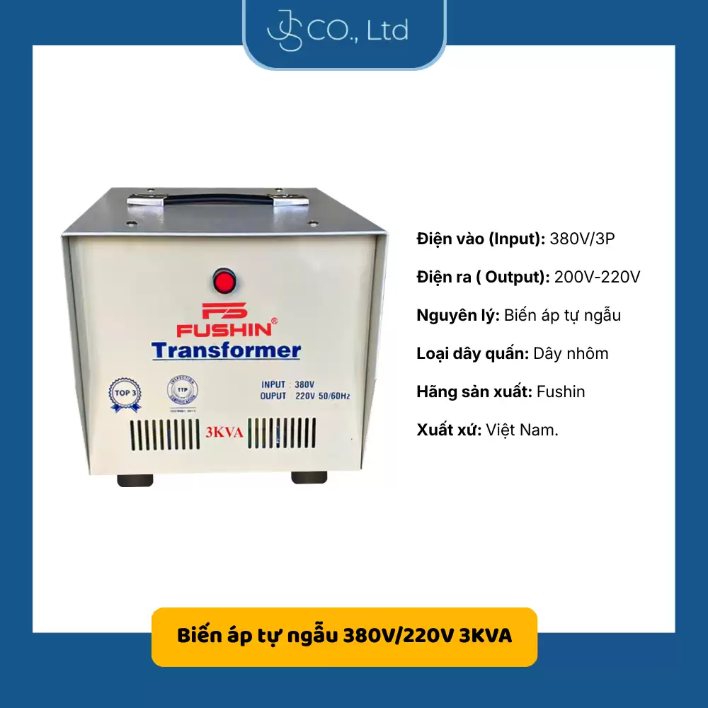 Biến áp tự ngẫu 380V/220V 3KVA-Thông Dụng
