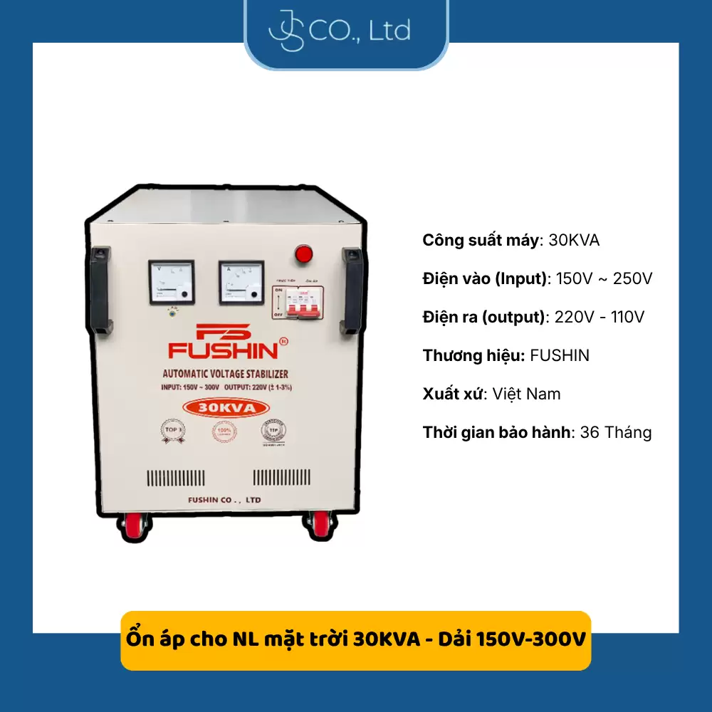 Ổn áp 1 pha cho NL mặt trời 30KVA – Dải 150V-300V