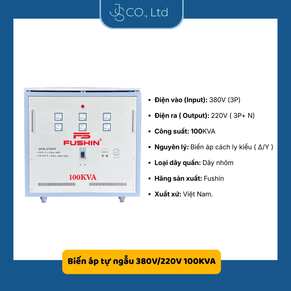 Biến áp 3 pha cách ly 380V/220V- 80KVA (Sao chép)