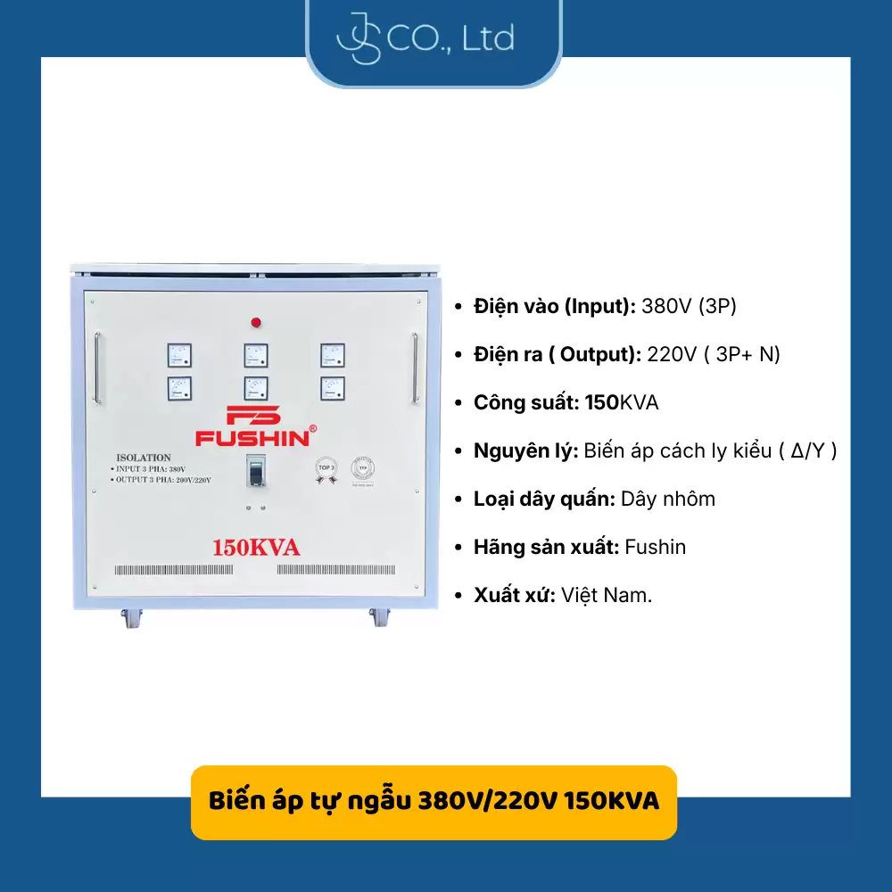 Biến áp 3 pha cách ly 380V/220V- 150KVA