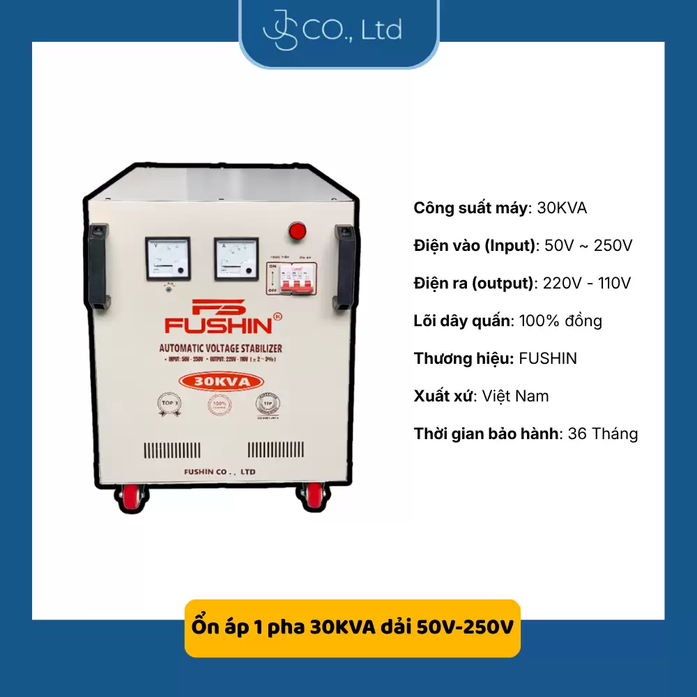 Ổn áp 1 pha 30KVA dải 50V-250V