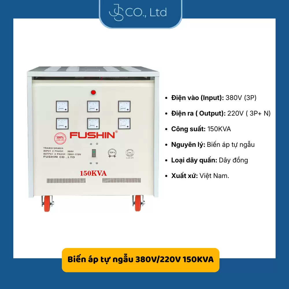Biến áp 3 pha tự ngẫu 380V/220V 120KVA- Dây Đồng (Sao chép)
