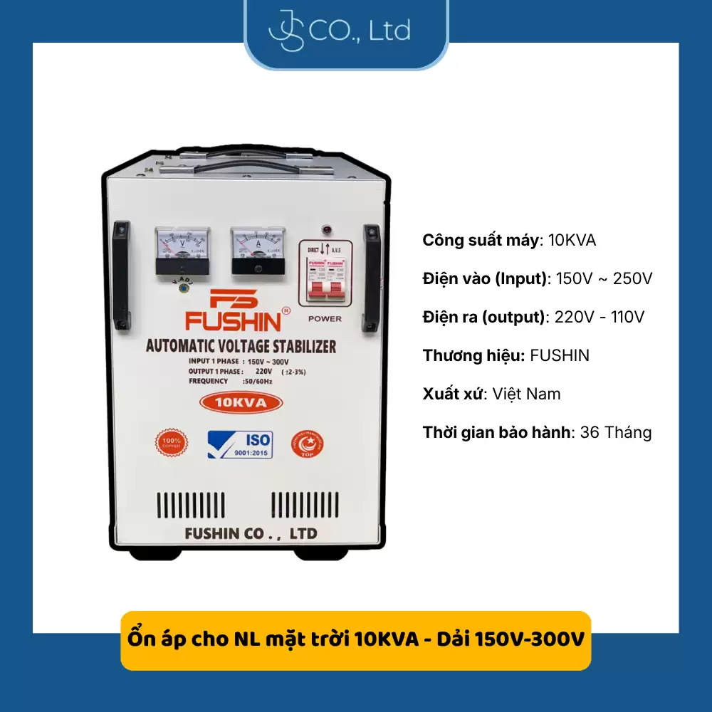 Ổn áp 1 pha cho NL mặt trời 10KVA – Dải 150V-300V