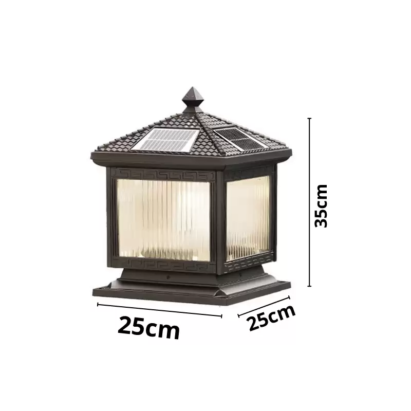 ĐÈN TRỤ CỔNG NĂNG LƯỢNG MẶT TRỜI CAO CẤP 6 ĐÈN TRỤ CỔNG NĂNG LƯỢNG MẶT TRỜI CAO CẤP – 20x20x35