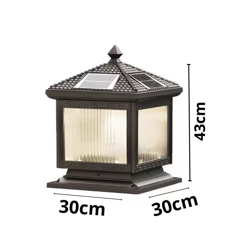 ĐÈN TRỤ CỔNG NĂNG LƯỢNG MẶT TRỜI CAO CẤP 5 ĐÈN TRỤ CỔNG NĂNG LƯỢNG MẶT TRỜI CAO CẤP – 30x30x43