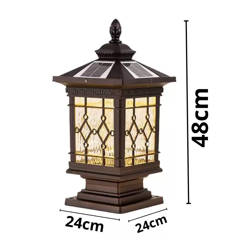 ĐÈN TRỤ CỔNG NĂNG LƯỢNG MẶT TRỜI CAO CẤP 6 ĐÈN TRỤ CỔNG NĂNG LƯỢNG MẶT TRỜI CAO CẤP – 24x24x48