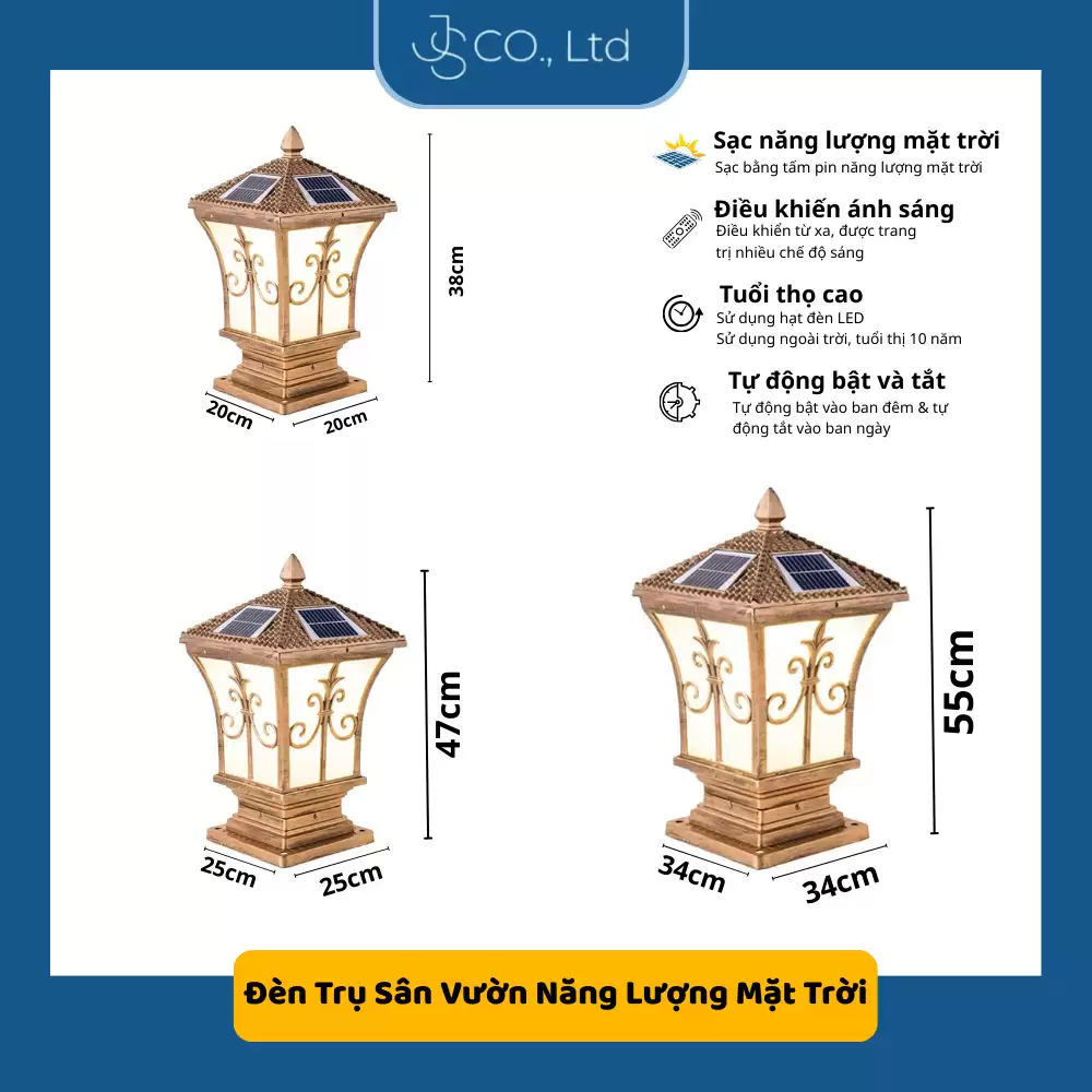 ĐÈN TRỤ CỔNG NĂNG LƯỢNG MẶT TRỜI CAO CẤP
