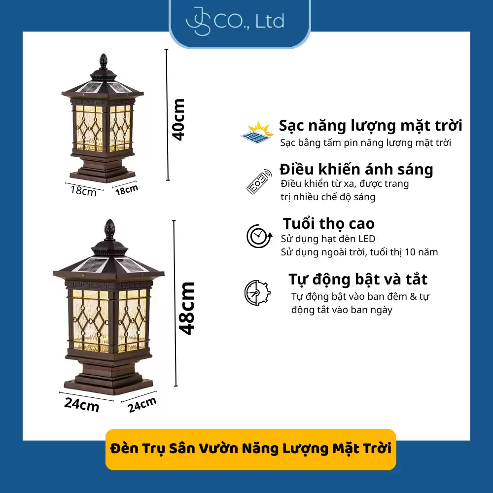 ĐÈN TRỤ CỔNG NĂNG LƯỢNG MẶT TRỜI CAO CẤP