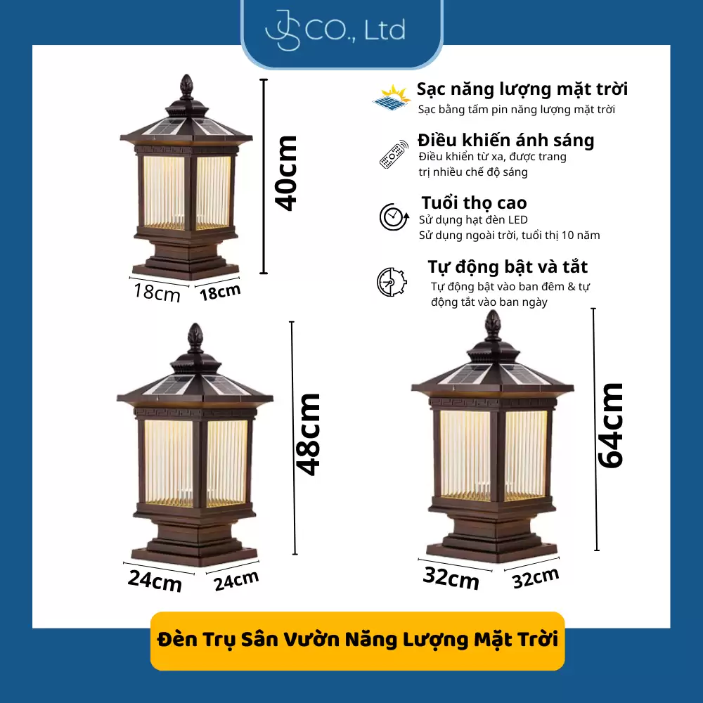 ĐÈN TRỤ CỔNG NĂNG LƯỢNG MẶT TRỜI CAO CẤP