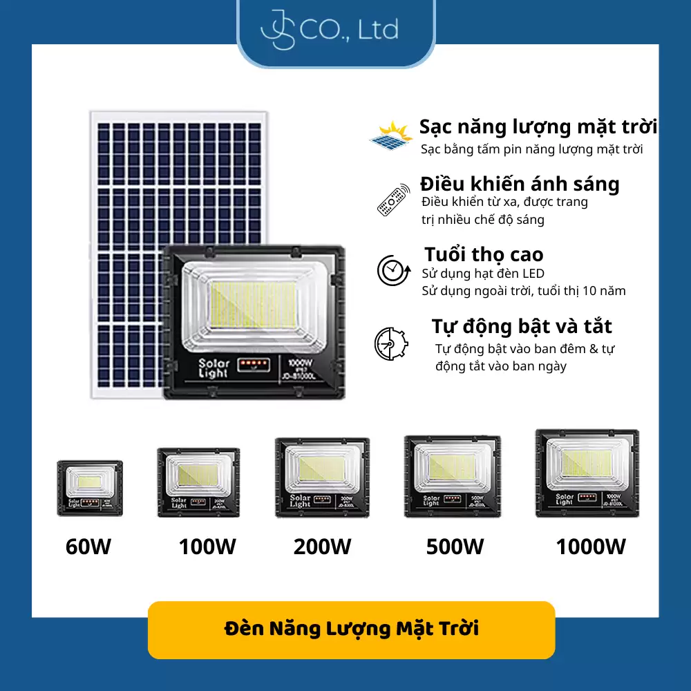 Đèn pha năng lượng mặt trời JD-8800L