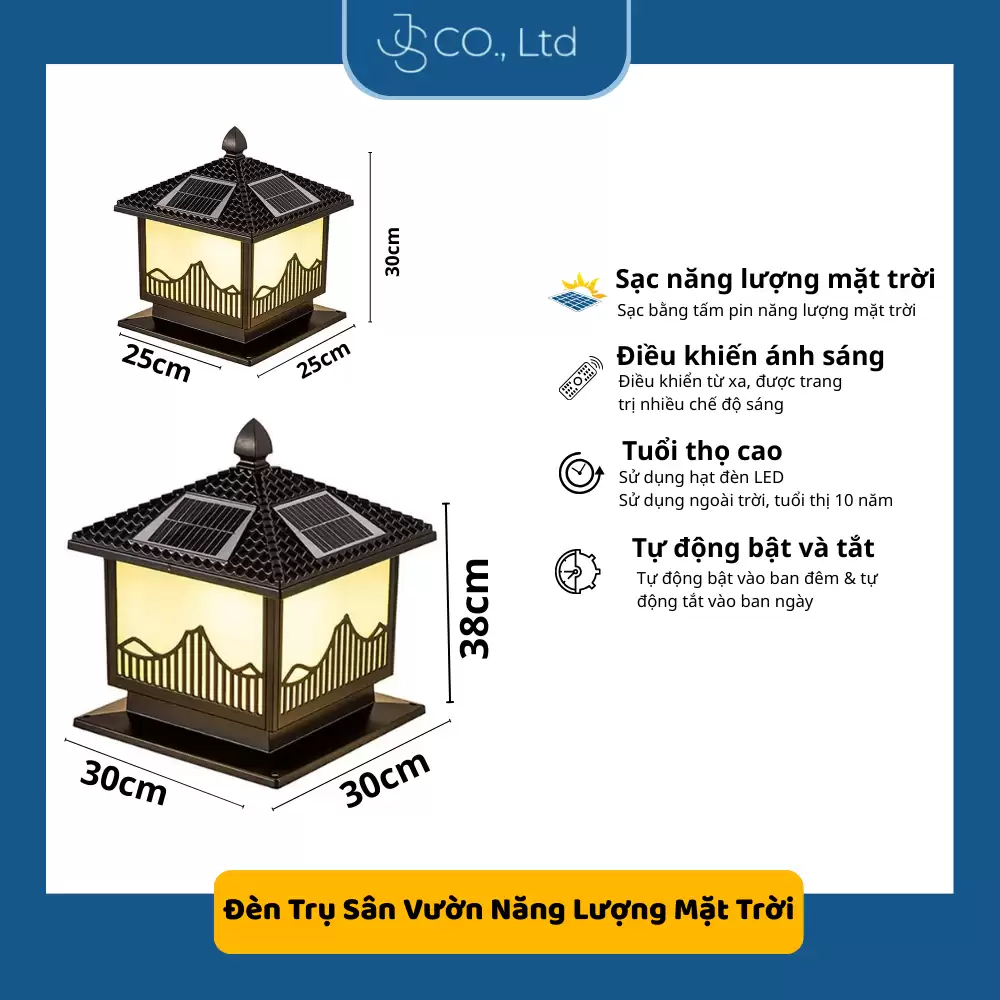 ĐÈN TRỤ CỔNG NĂNG LƯỢNG MẶT TRỜI CAO CẤP