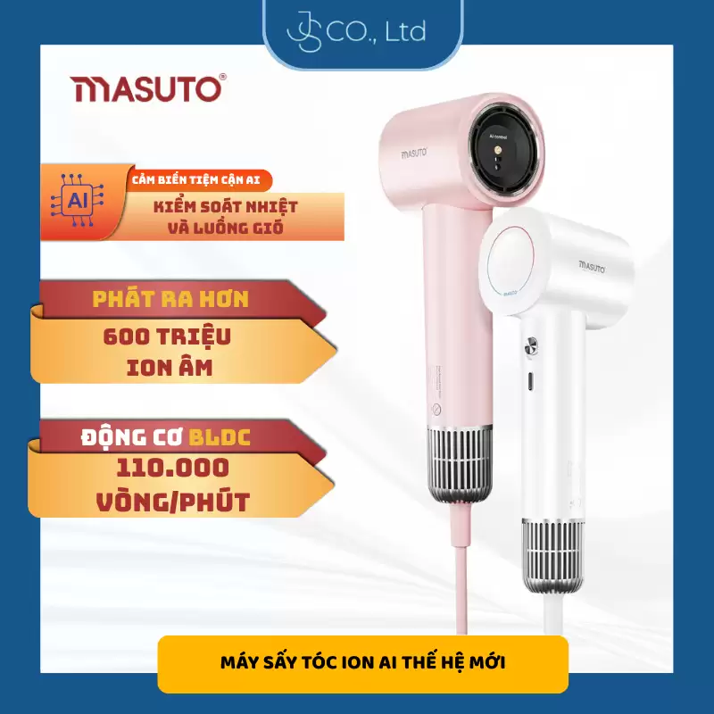 Máy sấy tóc ion âm Masuto SkyAI – Cảm biến AI bảo vệ da đầu