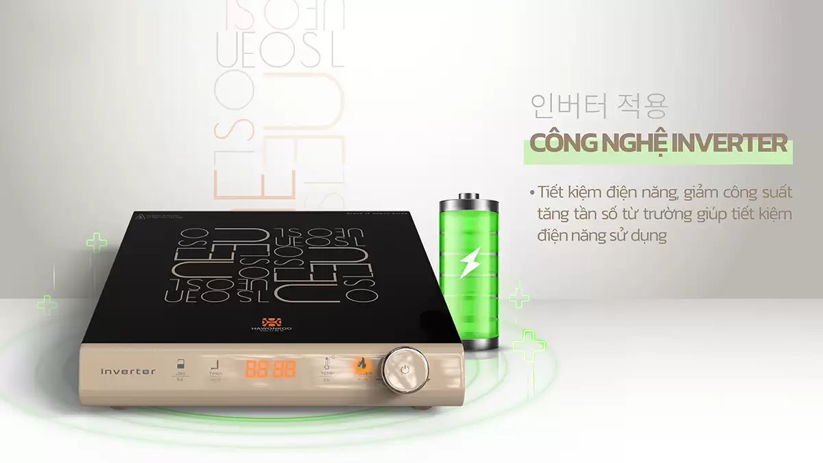 Bếp điện từ đơn kèm nồi 2 chi tiết Hawonkoo SEOUL-CEH-108