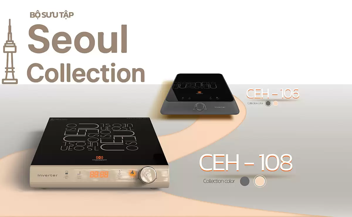 Bếp điện từ đơn kèm nồi 2 chi tiết Hawonkoo SEOUL-CEH-108
