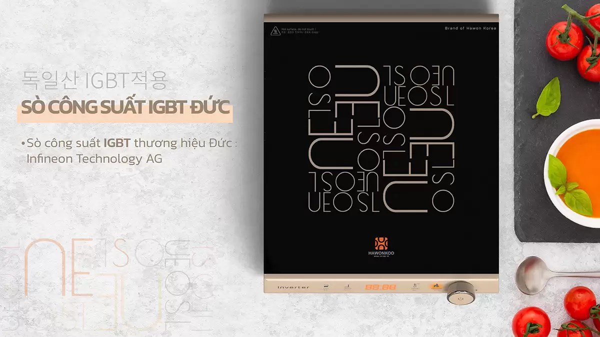 Bếp điện từ đơn kèm nồi 2 chi tiết Hawonkoo SEOUL-CEH-108