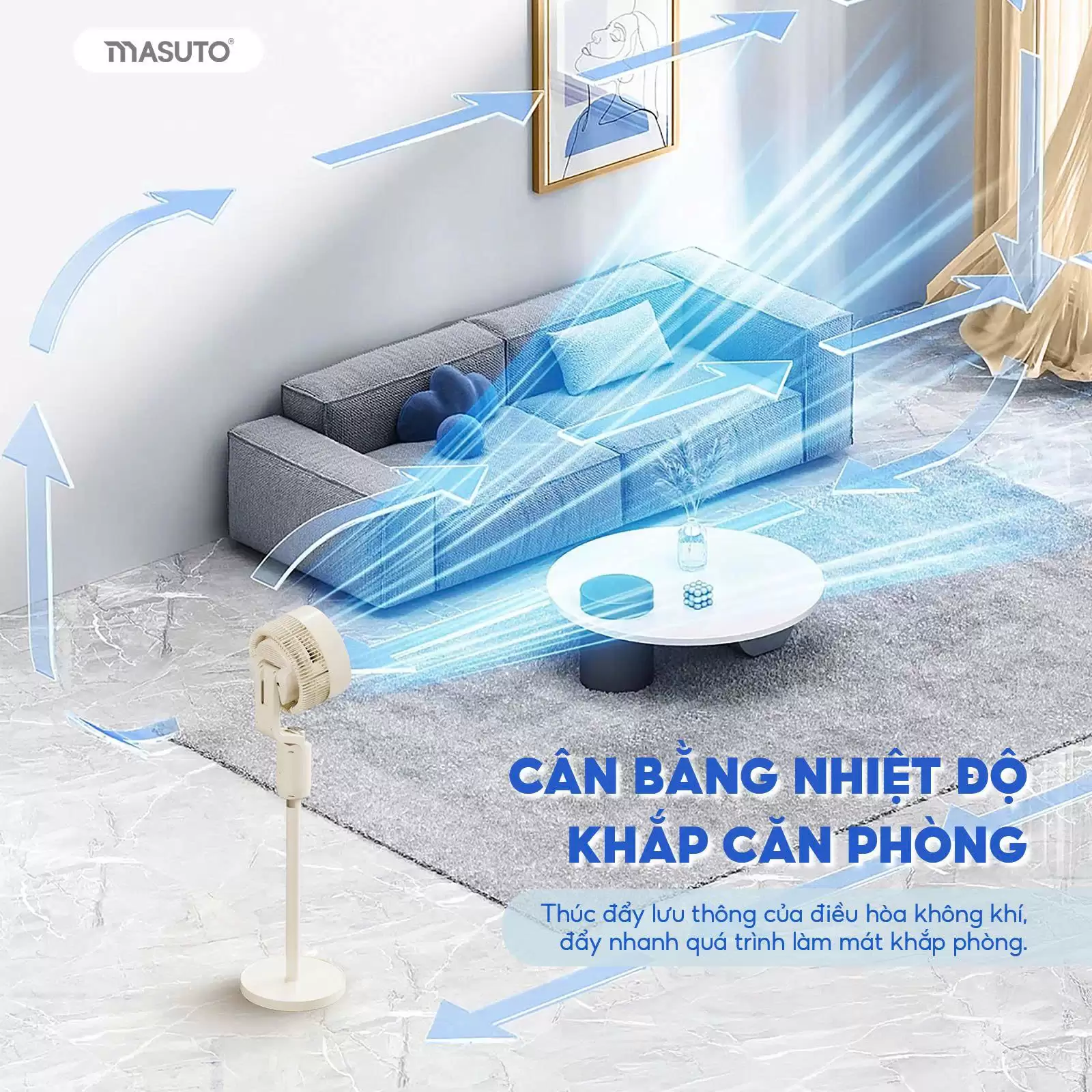 Quạt điện thông minh AI điều khiển bằng giọng nói TV - Masuto Smart Air 6 Quạt điện thông minh AI điều khiển bằng giọng nói TV – Masuto Smart Air