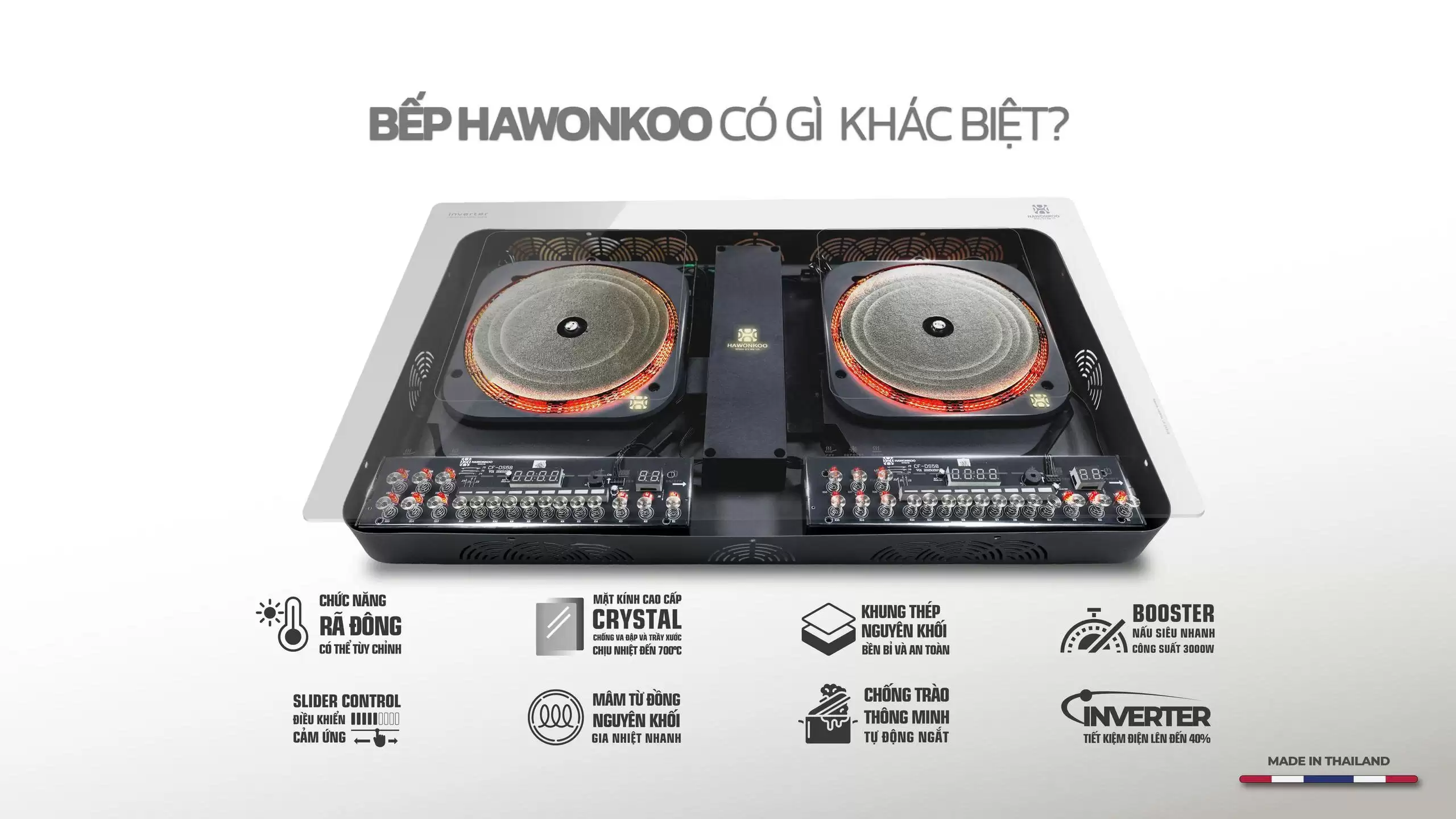 BẾP TỪ ĐÔI HAWONKOO INVERTER CEH-269 5400W