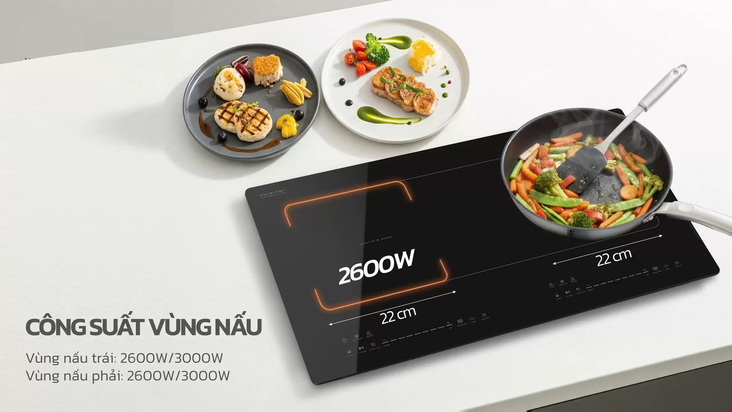 BẾP TỪ ĐÔI HAWONKOO INVERTER CEH-268 5400W