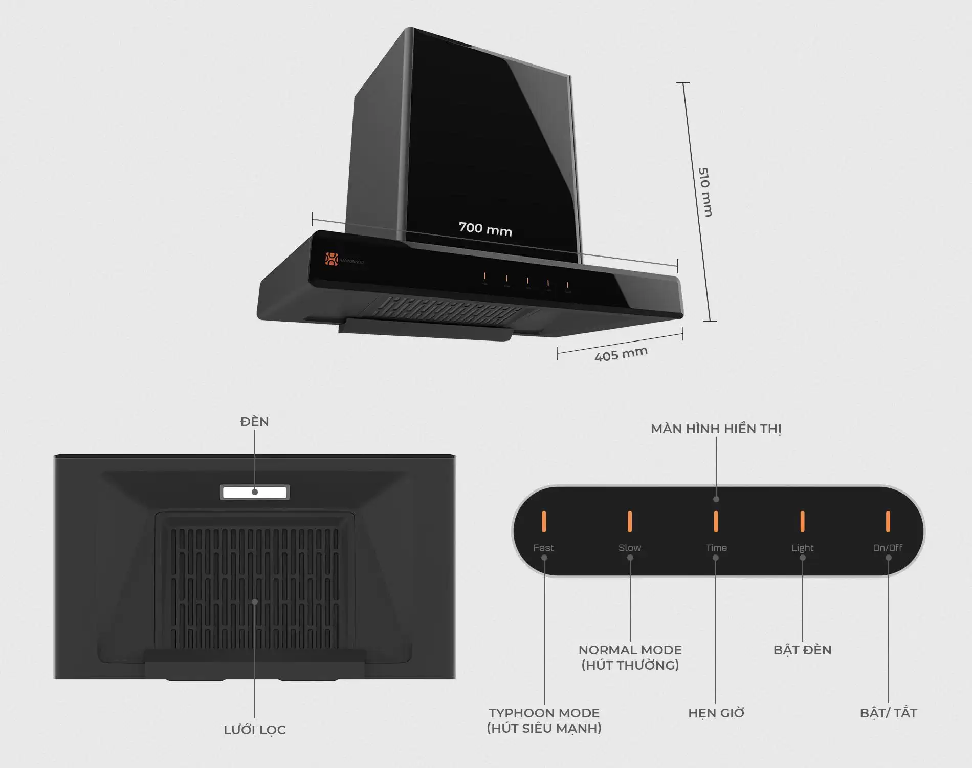 Máy hút mùi Hawonkoo HRH-701